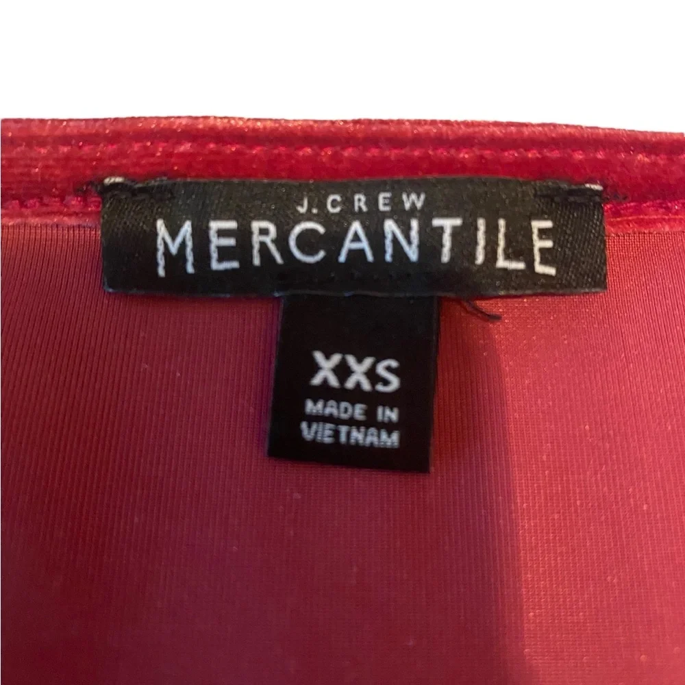 J. Crew Mercantile one piece bodysuit long sleeve velour burgundy size xxs